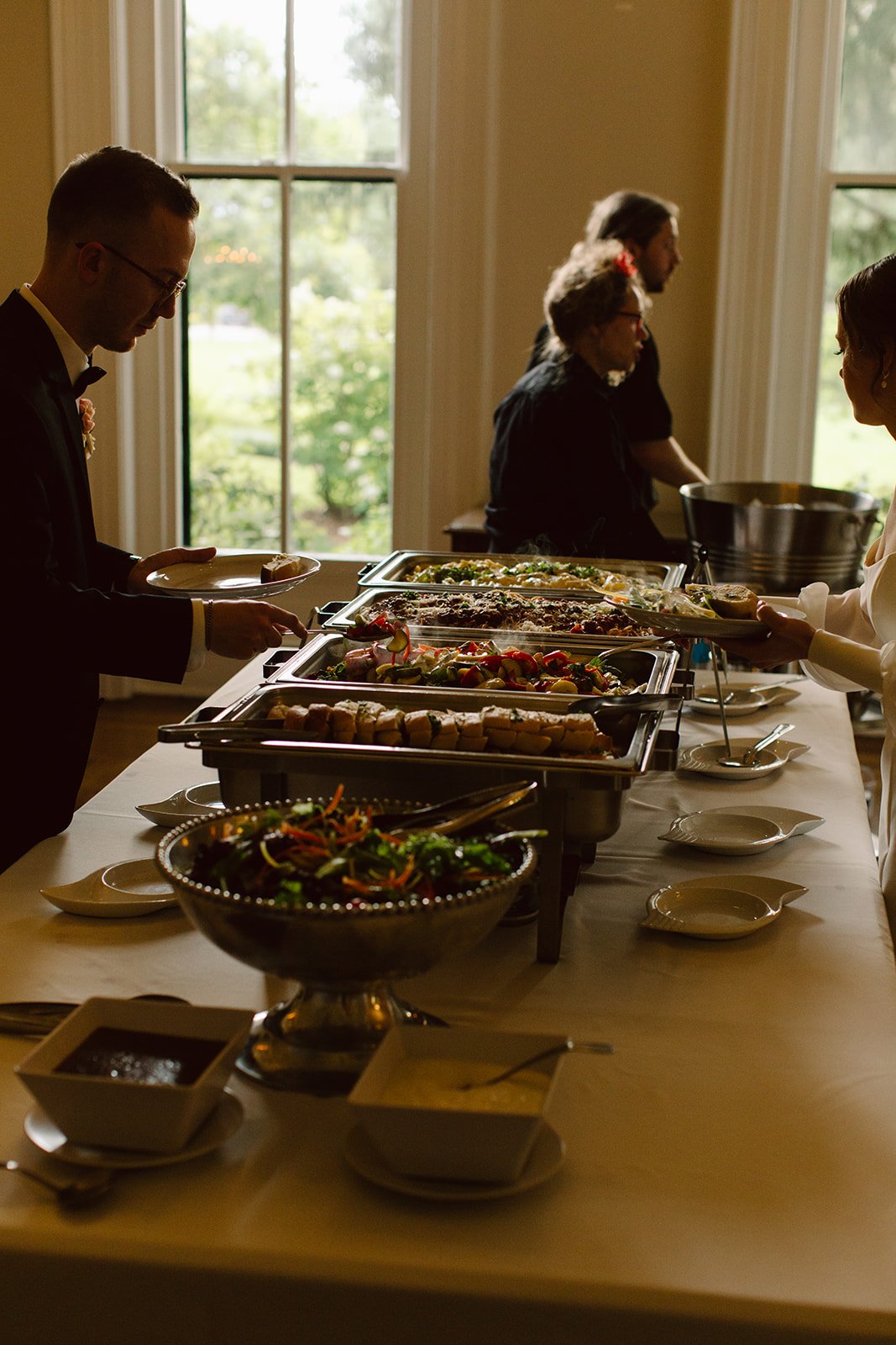 Historic Louisville mansion venue set for an outdoor wedding reception